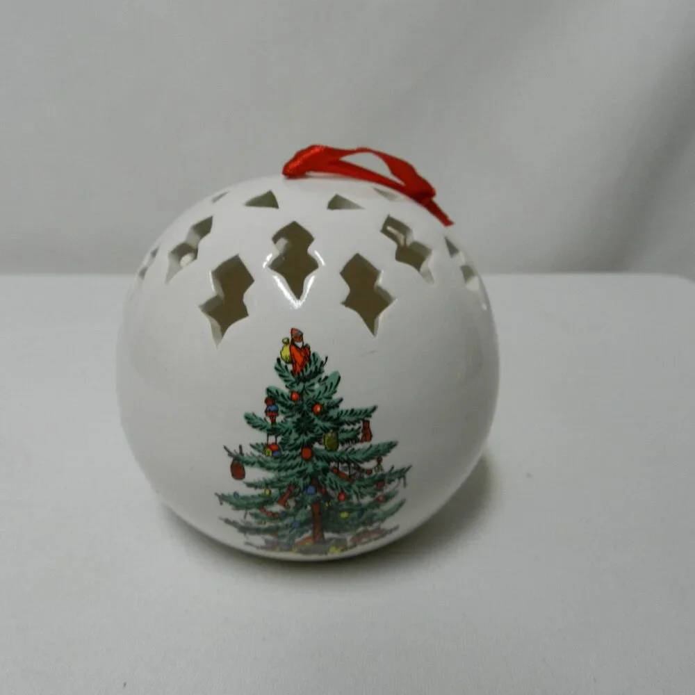 Spode Christmas Vintage Tree Pomander Potpourri Holder Ball Ornament Holidays